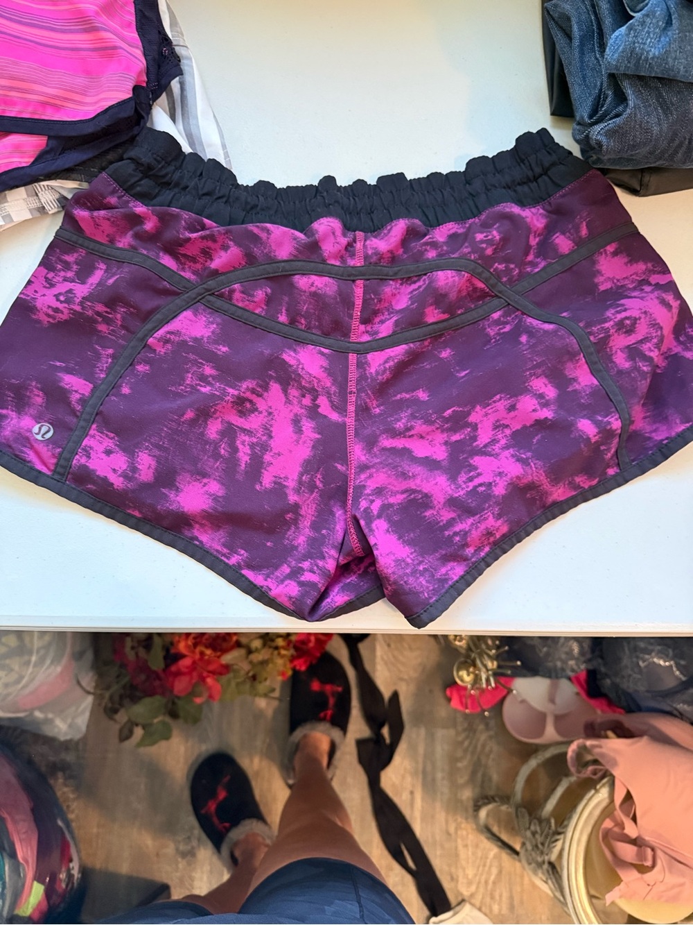 lululemon athletica Pink & Purple Tie-Dye Athletic Shorts